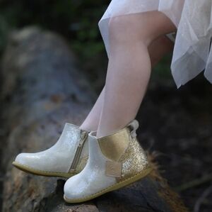 Livie & Luca Wink Silver Metallic Kids Boots 13